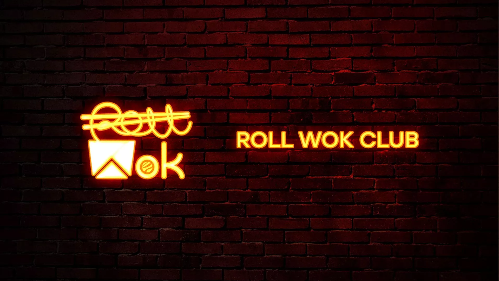 Разработка интерьерной вывески суши-бара «Roll Wok Club» в Орлове